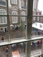 View of Westerkerk from inside Westermarkt 6 - the view Descartes would have seen.